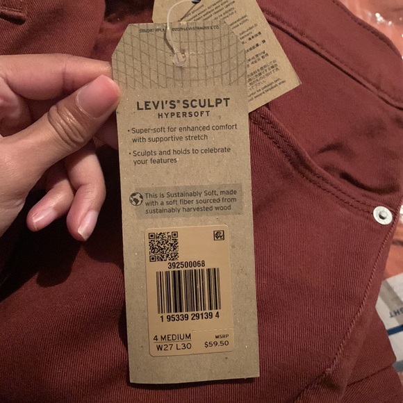 Levis classic stretch fabric mid rise straight leg relaxed fit jean - Picture 4 of 9